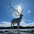 白い鹿のオブジェの写真_977160