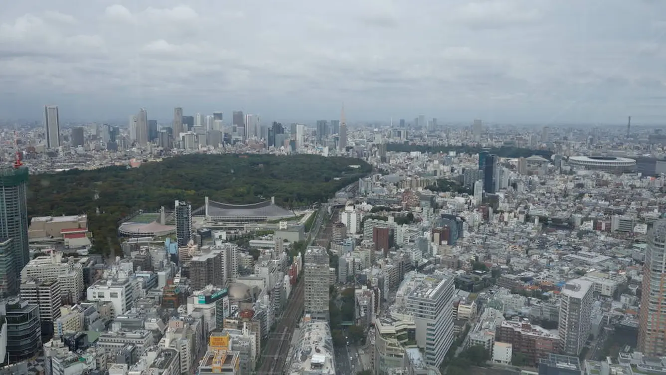 The direction of Shinjuku can also be seen beautifully.