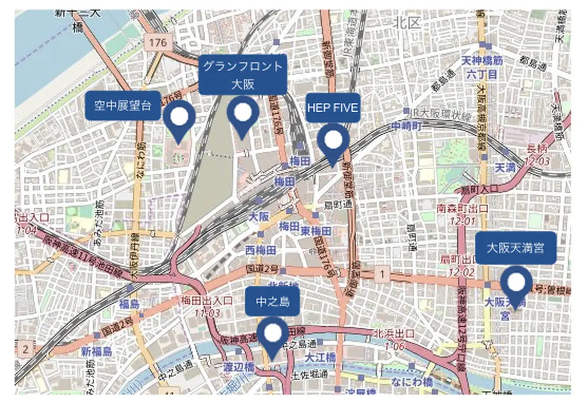大阪府のおでかけ 観光マップ 地図から名所や周辺おすすめ情報を探そう Holiday ホリデー