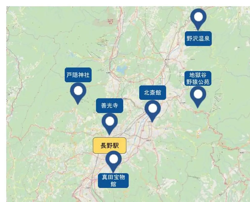長野県のおでかけ 観光マップ 地図から名所や周辺おすすめ情報を探