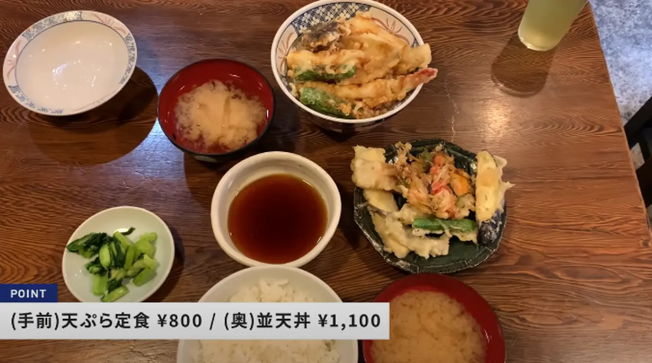 天ぷら定食と並天丼