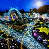 「サウンドイルミネーション花・四季の彩り」つま恋リゾート彩の郷で開催！200万球の光が点灯し光の川が庭園を流れる
