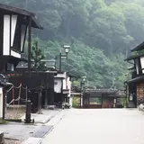 福島宿　上の段の町並み