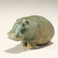 河馬像　 エジプト　中王国時代　前21－17世紀　ファイアンス　MIHO MUSEUM 蔵