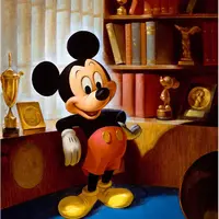 ジョン・ヘンチ画  ミッキーマウスのポートレート（1953 年）©Disney