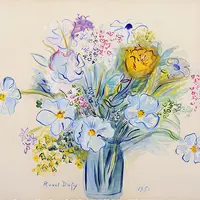 デュフィ「花瓶の花」50×65cm