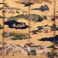 伊勢物語図屛風（右隻）　江戸時代・17 世紀　三重・斎宮歴史博物館蔵