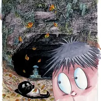 『週刊少年サンデー』版「河童の三平」 連載5回目扉絵　1968年　©水木プロダクション