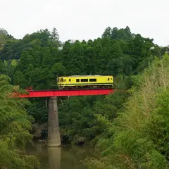 いすみ鉄道 夷隅川と橋梁と大多喜城の撮影スポット