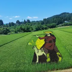 秋田内陸線田んぼアート小渕会場