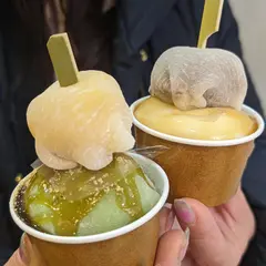 ジェラート、餅で包んじゃいました