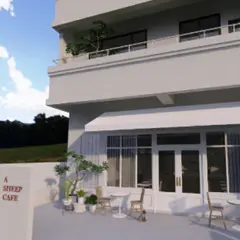 a sheep cafe 有一隻羊