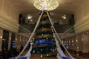 新宿の大きなクリスマスツリーを見に行く