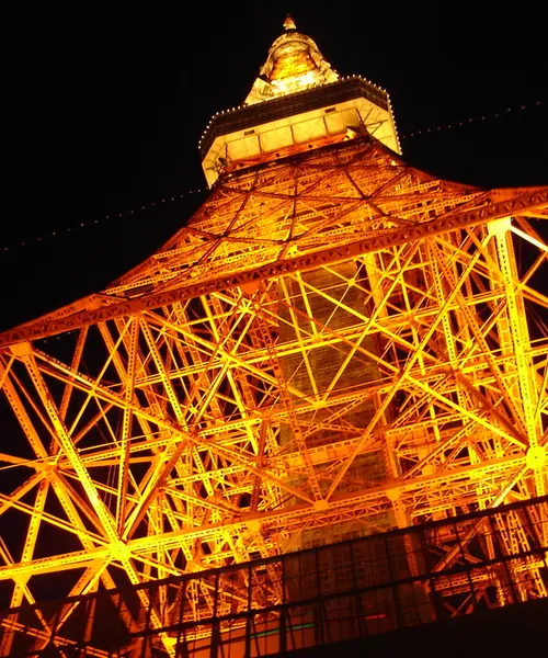 東京タワーの赤い光は恋人たちの愛を深めるらしい。
