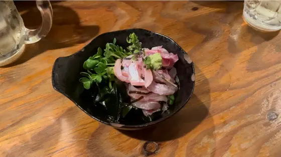 【真鯛昆布〆糸作造り 680円】