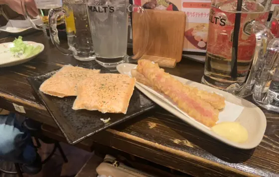 チーズせんべい100円魚肉ソーセージ200円
