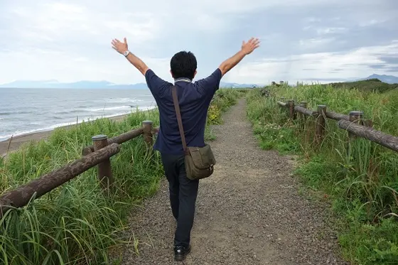海が見えます！