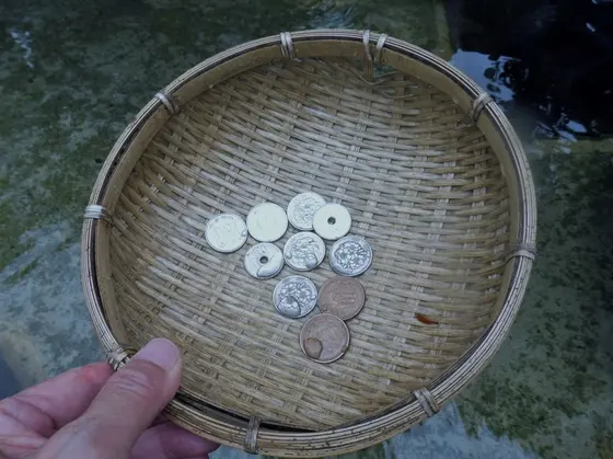 ”銭洗い”にチャレンジ