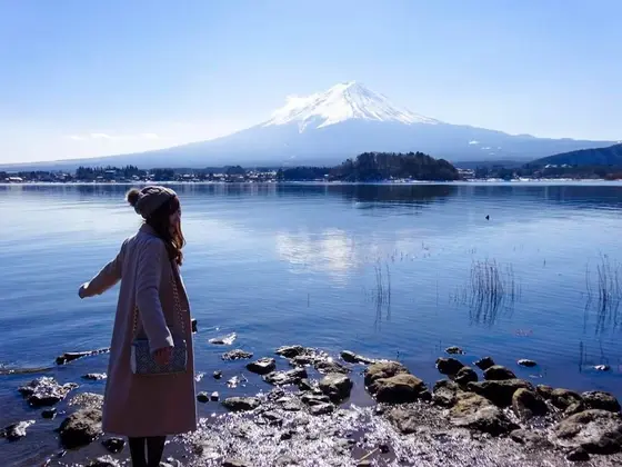 “逆さ富士”の写真スポット！
