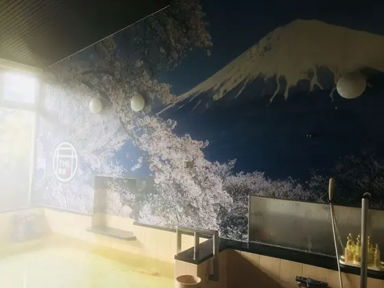 富士山が描かれた貸切風呂♨️