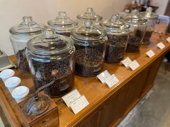 量り売り形式のコーヒー豆