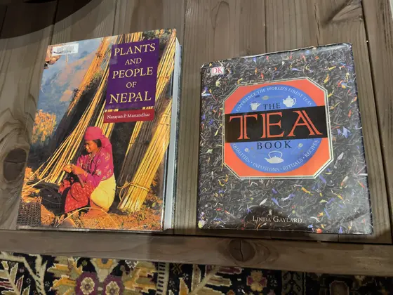 お茶に関する本が至る所に👀
