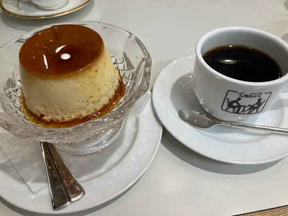プリンとコーヒー