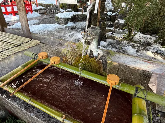 手水舎の龍