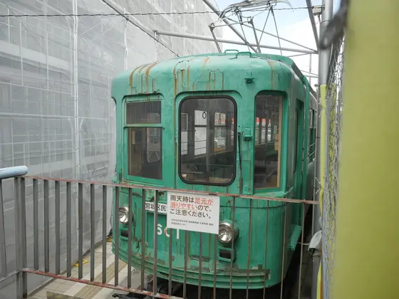 江ノ島電鉄600形電車が展示されています。