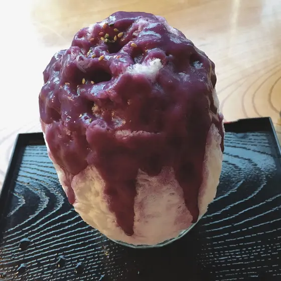 紫芋かき氷