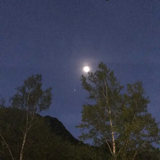 星空と月が本当に綺麗でした🤗