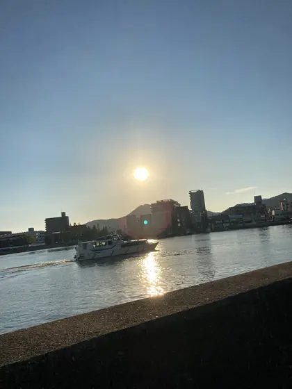 三原の夕日