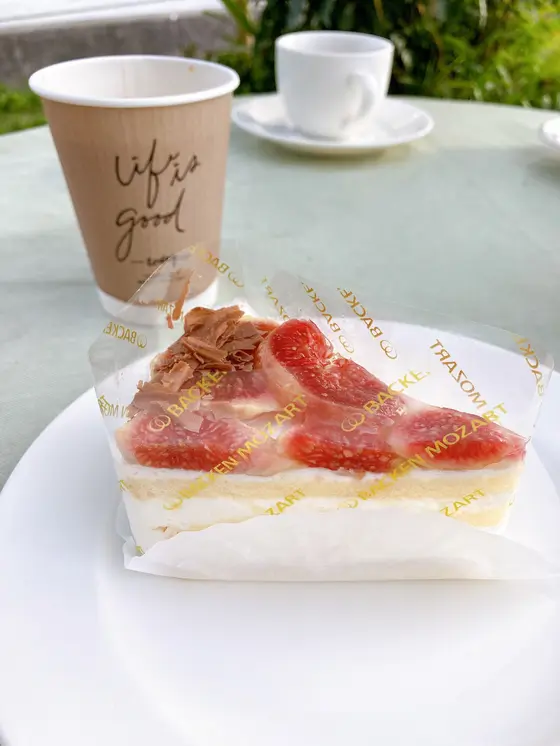 いちじくのショートケーキ（¥500）・アイスコーヒー（¥280）