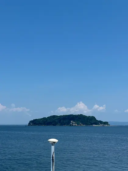 船中から撮影した猿島
