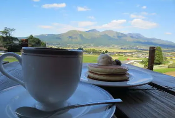 コーヒーと阿蘇五岳は鉄板。