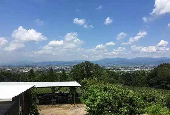 耳納連山からの筑後平野の眺め