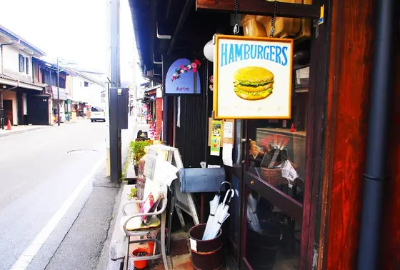 外れにあるハンバーガーショップ