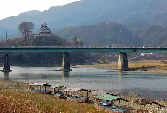 股川から大洲城