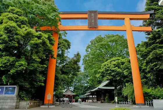 朱色の立派な大鳥居⛩️