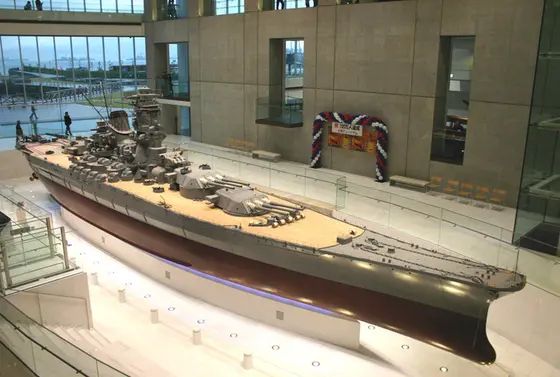 実物大の戦艦大和の模型