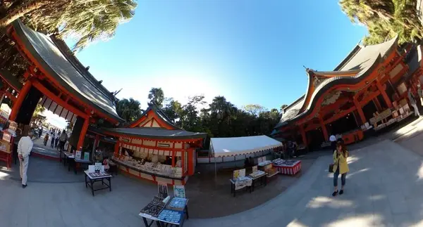 青島神社 本殿広場 360度写真