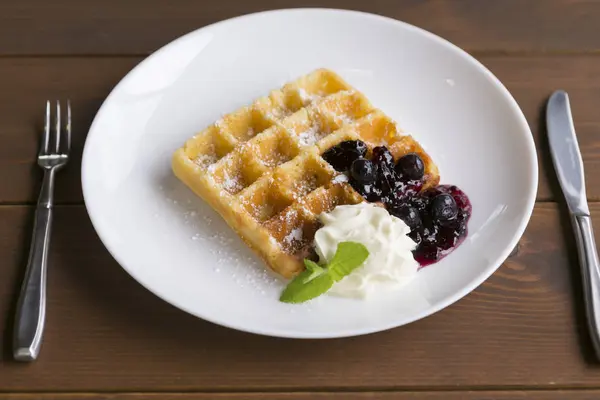 Waffle made by rice flour