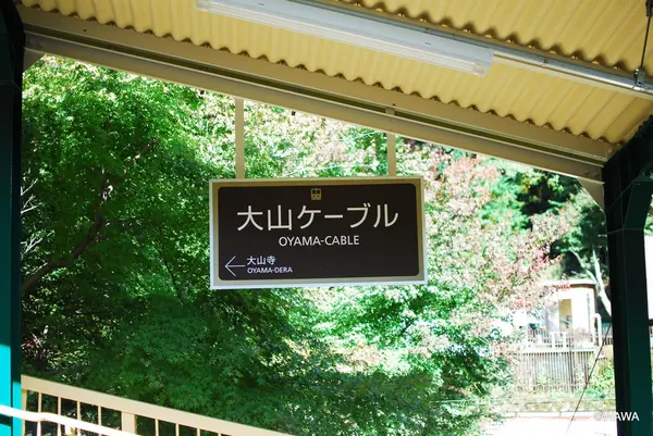 大山ケーブル駅ホーム