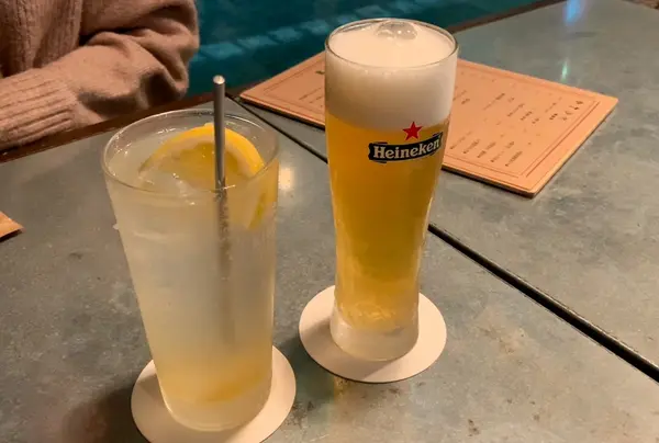 最後はビールとレモンサワーで乾杯🍻