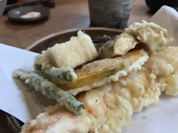 胡麻豆腐の天ぷらが美味🤤