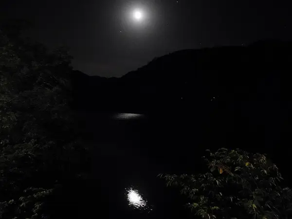 夜の奥多摩湖