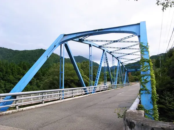 Bright light blue color bridge