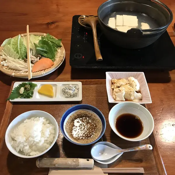 温泉湯豆腐セット
