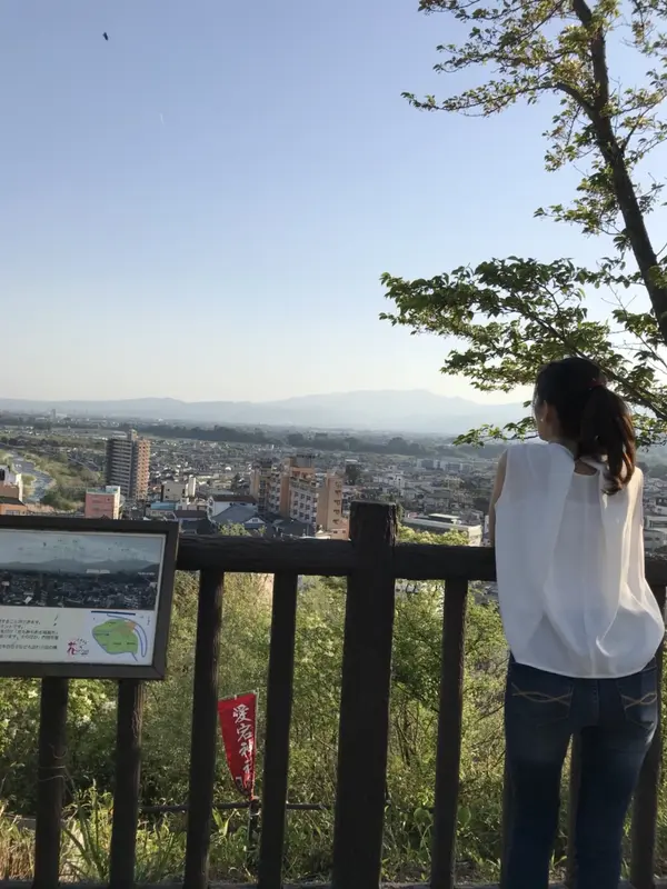 飯坂温泉一帯の眺望