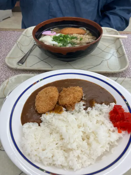 黒豚メンチカレーと黒豚肉うどん